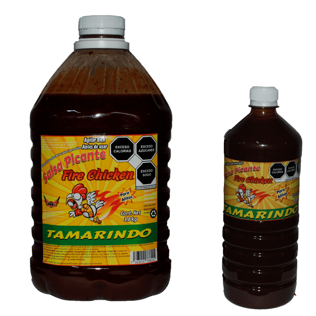 Botellas de salsas para alitas Fire chicken sabor Tamarindo